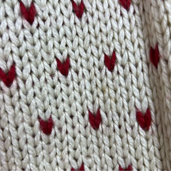 Vintage Knit Works Teddy Bear Hearts Pullover Sweater Size M Kawaii - Picture 8 of 12